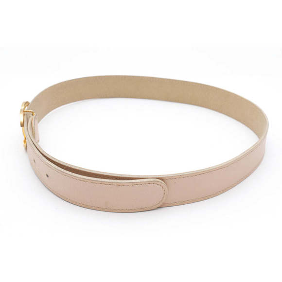 Chanel Calf Leather Gold CC Logo Beige Waist Belt - Picture 5 of 7